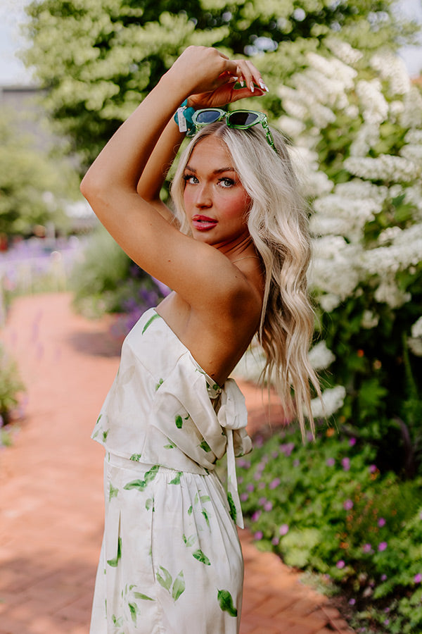 Better Off In Bali Satin Crop Top