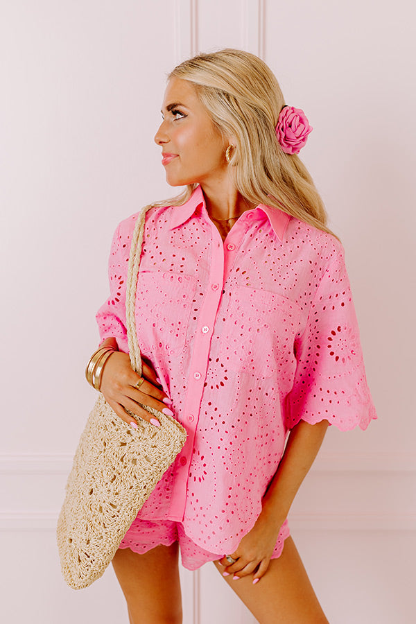 Vacay All Day Eyelet Top