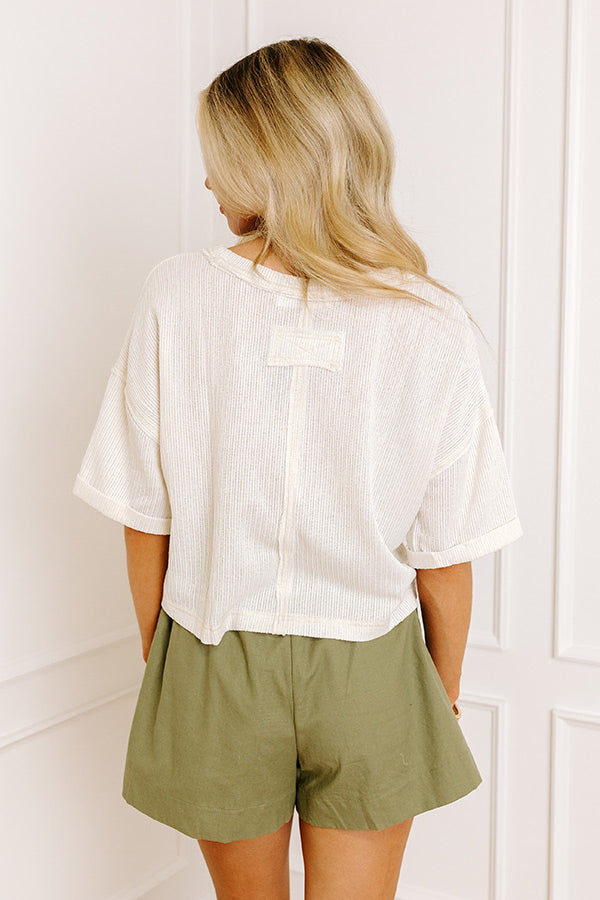 Fresh Breeze Knit Top in Cream