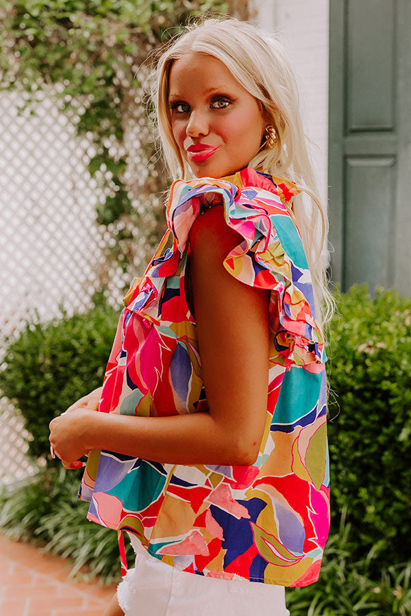 Vacay In Paradise Ruffle Top