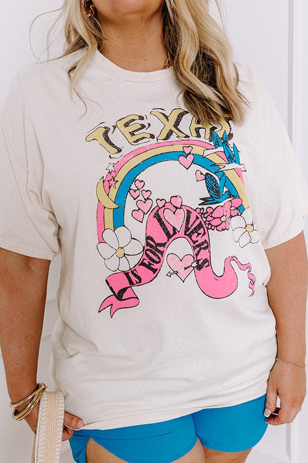 Texas Is For Lovers Vintage Graphic Tee Curves