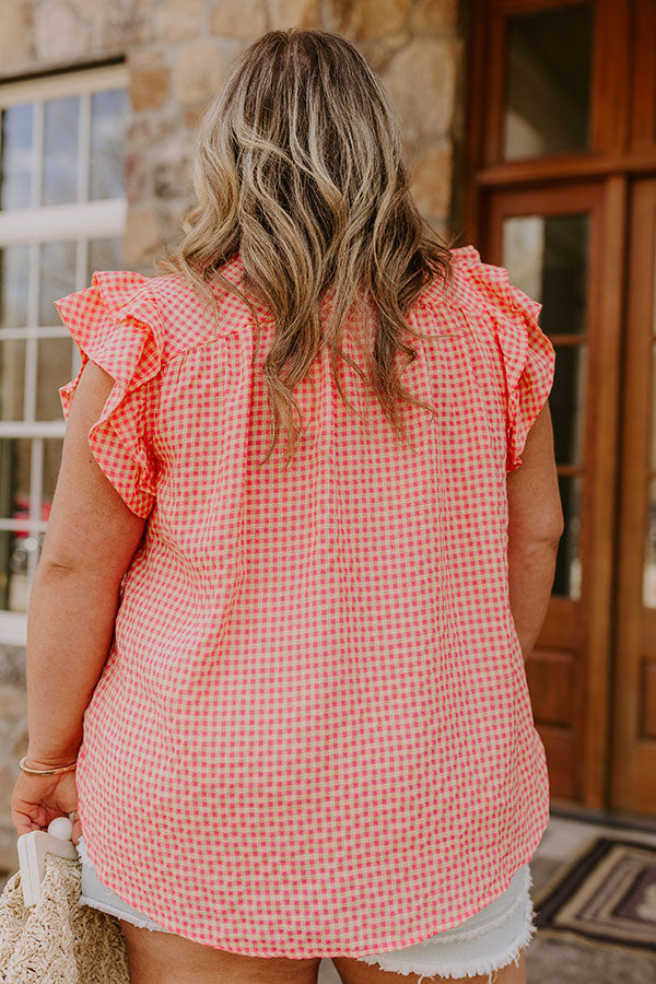 Picnic In The Park Gingham Top Curves