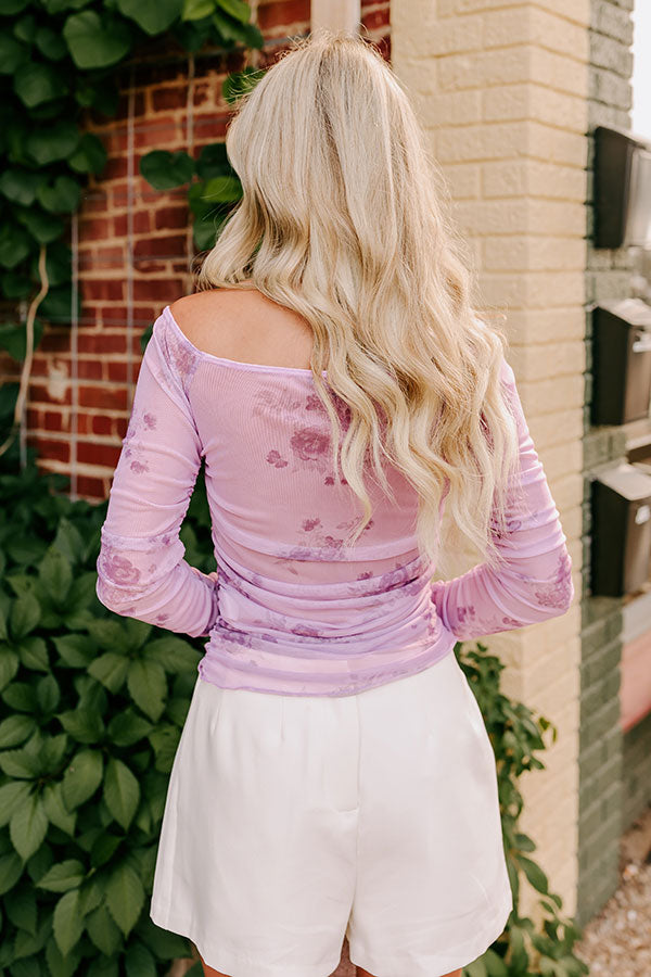 Flirty Feels Floral Mesh Top