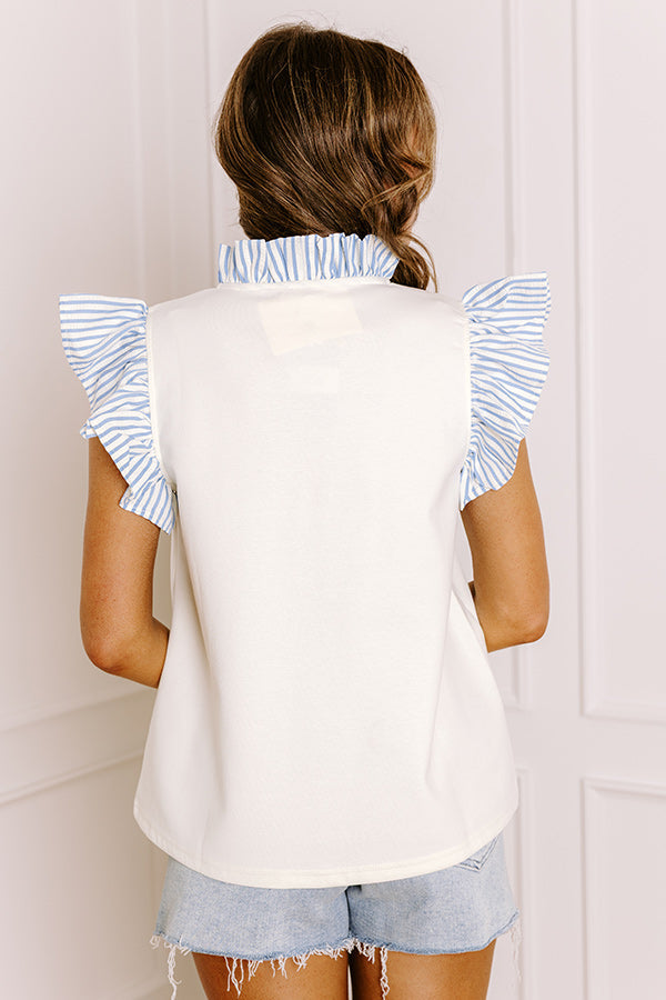 Country Club Brunch Button Down Top