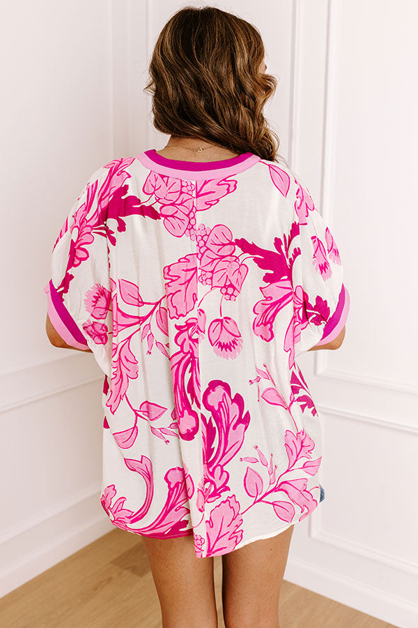 Veranda Views Floral Top in Pink