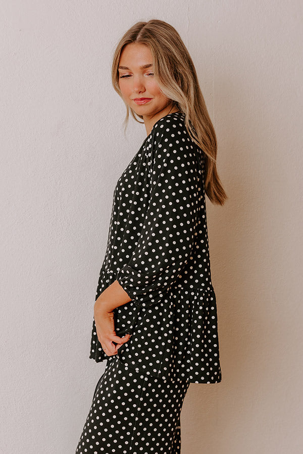 Spotted In Style Shift Top