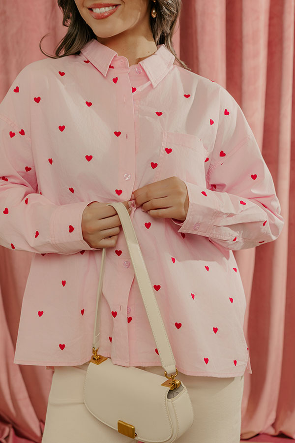 Modern Amour Embroidered Button Up Top