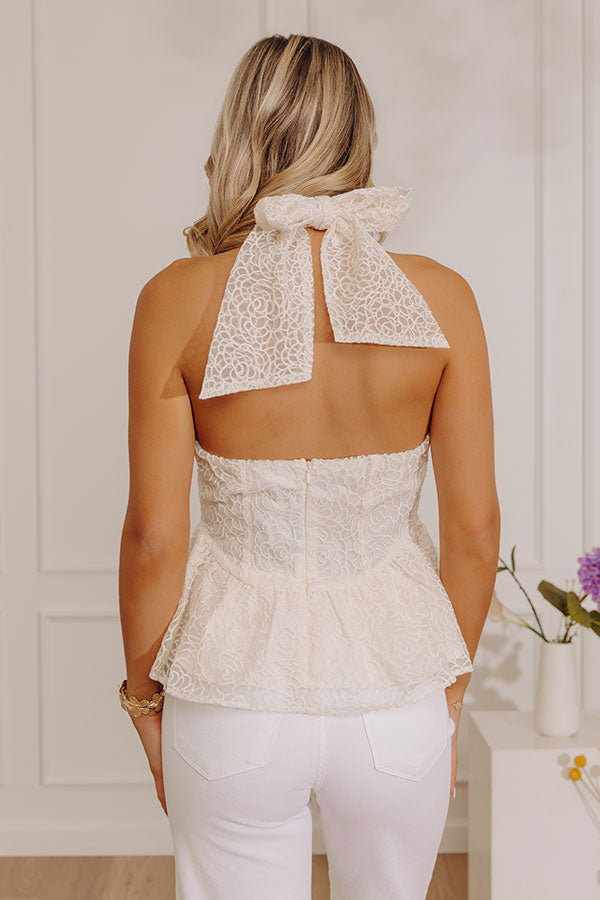 Darling Details Floral Embroidered Peplum Top