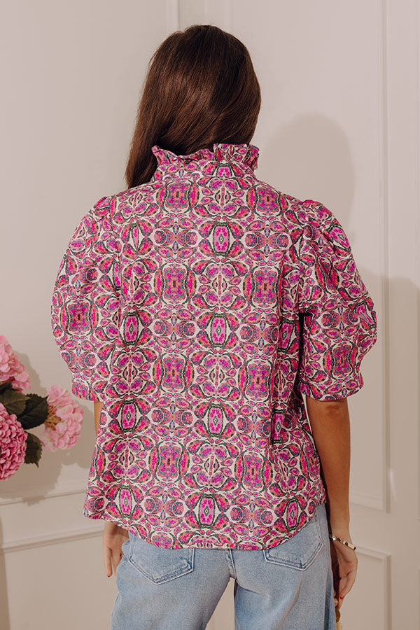 Uptown Pretty Button Up Top