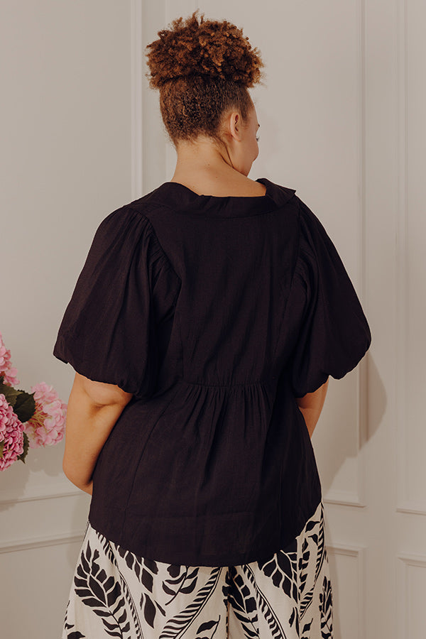 Penthouse Poise Smocked Top Curves