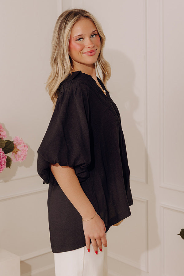 Penthouse Poise Smocked Top