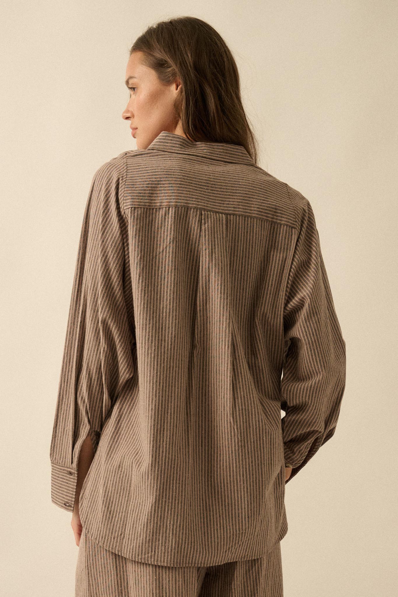 Straight Ahead Double Pinstripe Button-Up Shirt