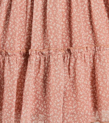 Sweetest Look Ditsy Floral Chiffon Babydoll Dress