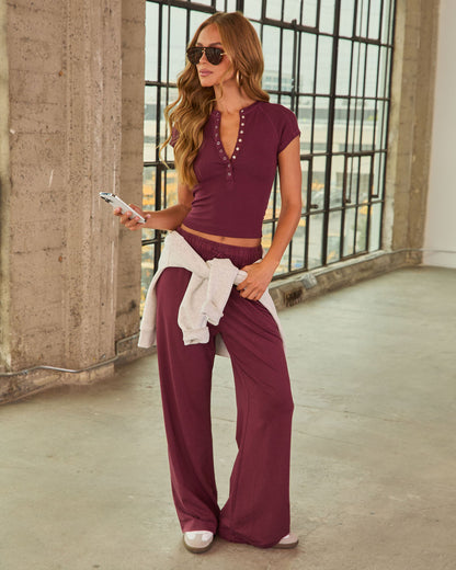 Easy Arrival Drawstring Wide Leg Pants