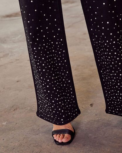 City Pulse Stretch Embellished Straight Leg Jeans