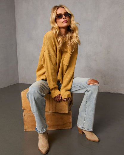 Bilos Relaxed Ribbed Knit Sweater