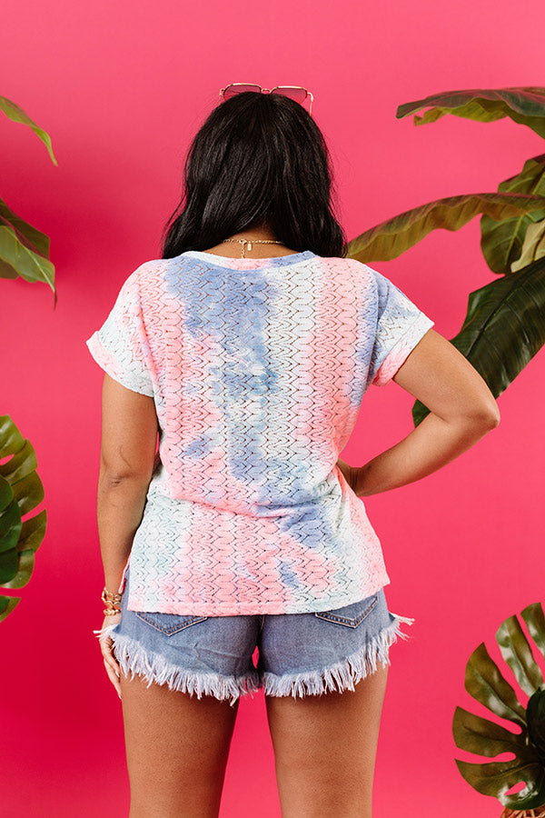 Chasing Fireflies Tie Dye Top In Blue