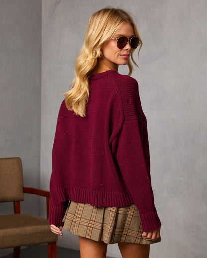 Bilos Relaxed Ribbed Knit Sweater