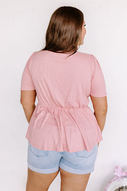 Secret Circle Top in Pink Curves
