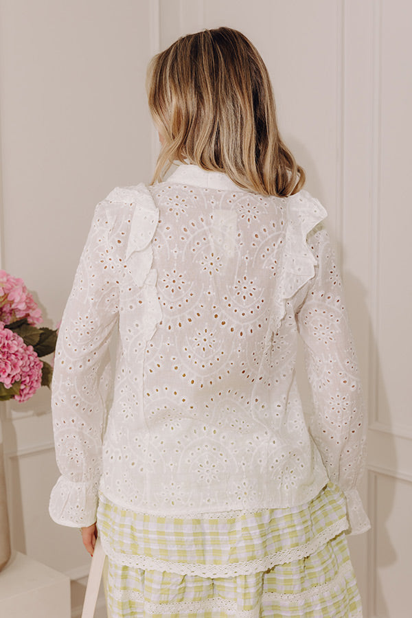 Along The Shore Eyelet Top
