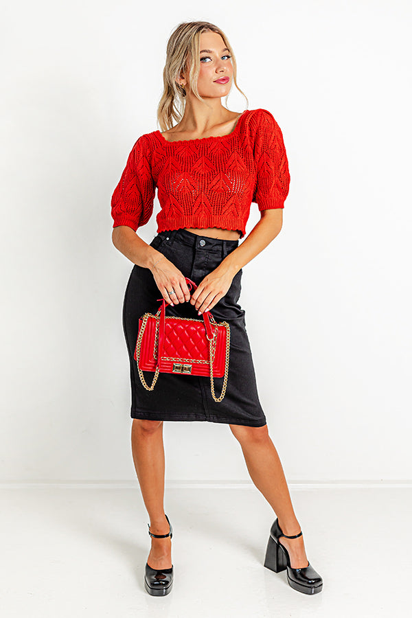 Secret Hideaway Knit Crop Top