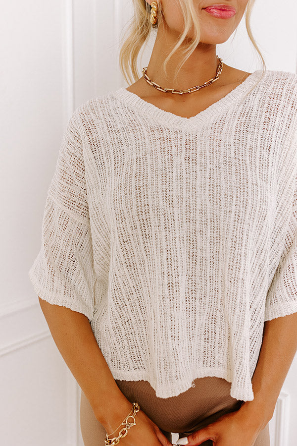 Vitamin Sea For Me Knit Top In Ivory