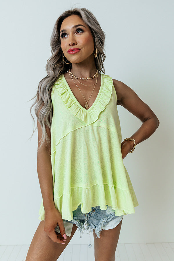 Sunshine Needed Shift Top In Lime