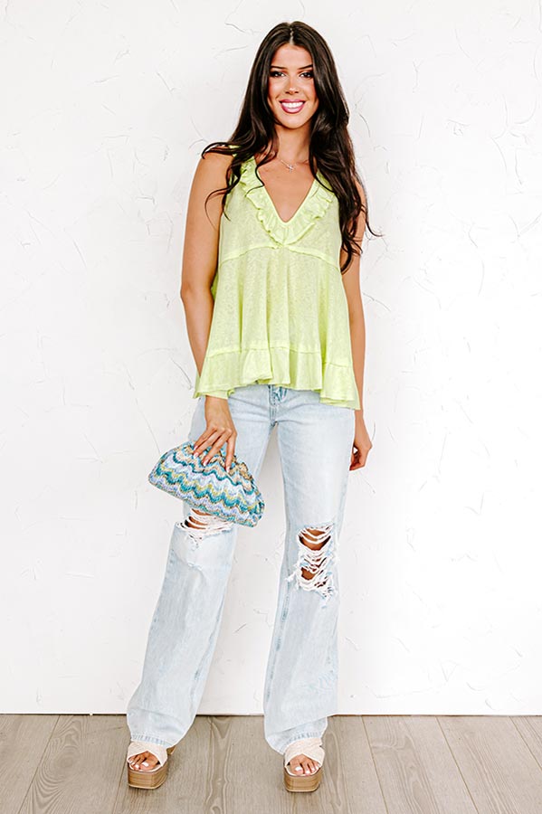 Sunshine Needed Shift Top In Lime