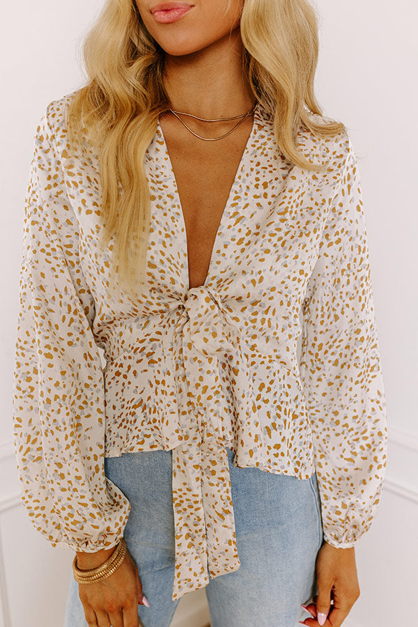 Bring The Prosecco Front Tie Top