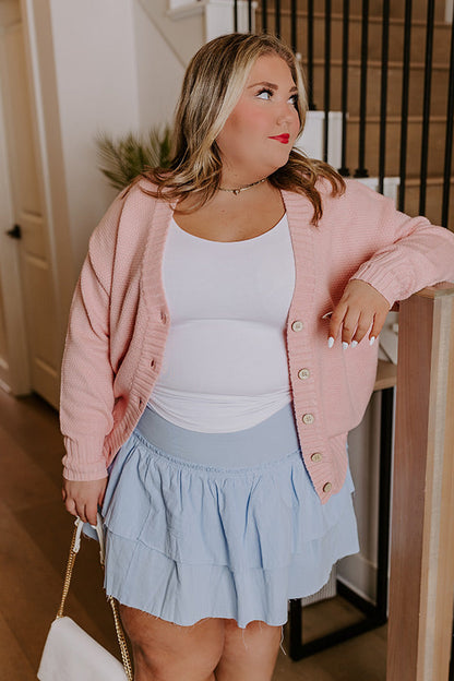 Exchanging Stories Skirt In Sky Blue