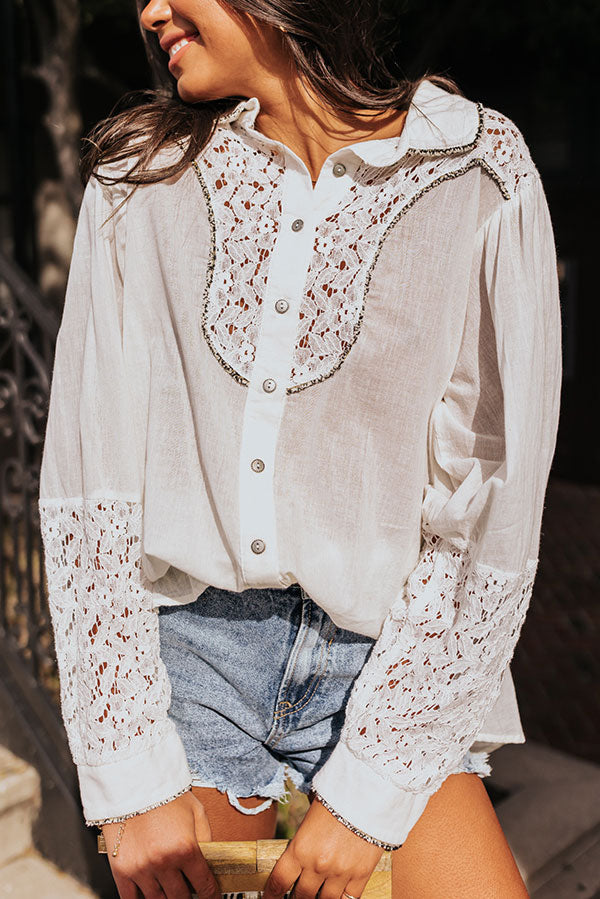 Enchanting Escapes Button Up In Ivory