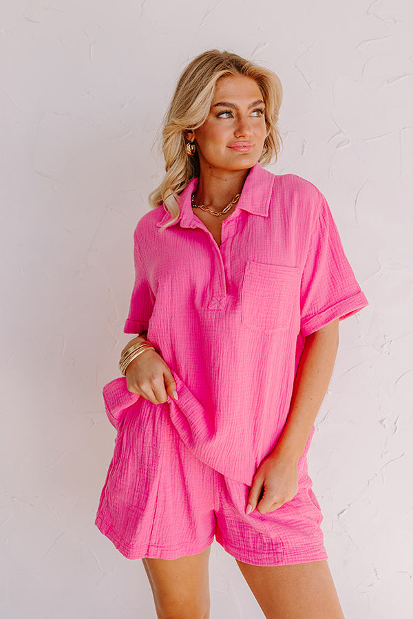 Coastal Bliss Top In Pink
