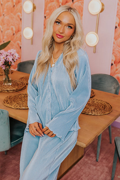 Keen On You Pleated Button Up