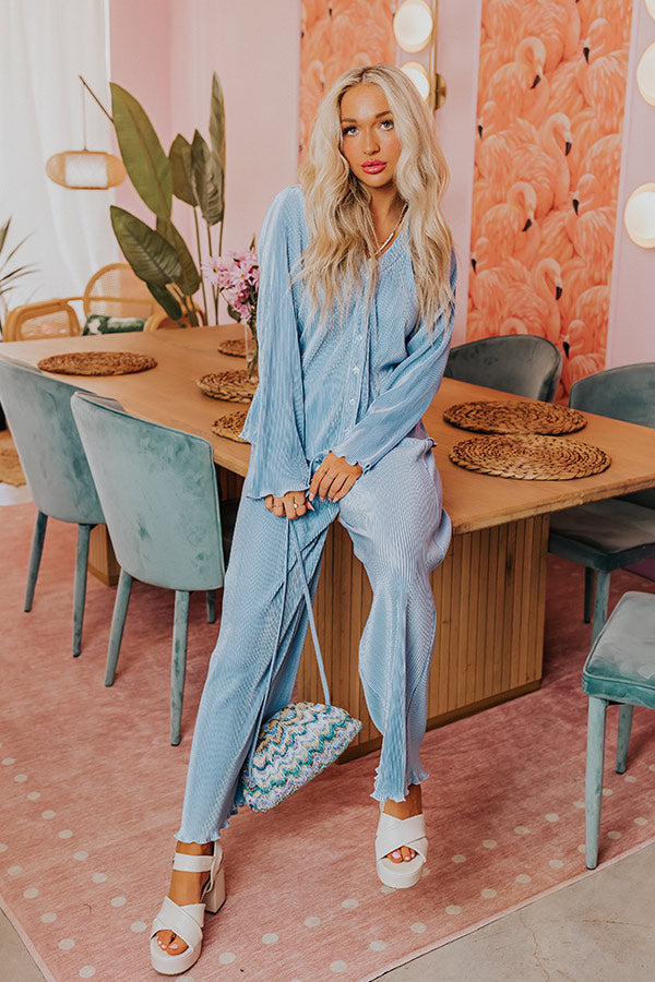 Keen On You Pleated Button Up