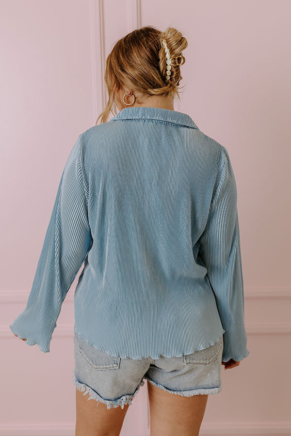 Keen On You Pleated Button Up