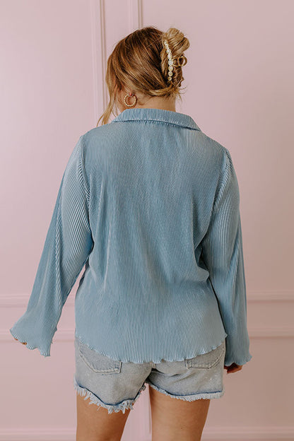 Keen On You Pleated Button Up