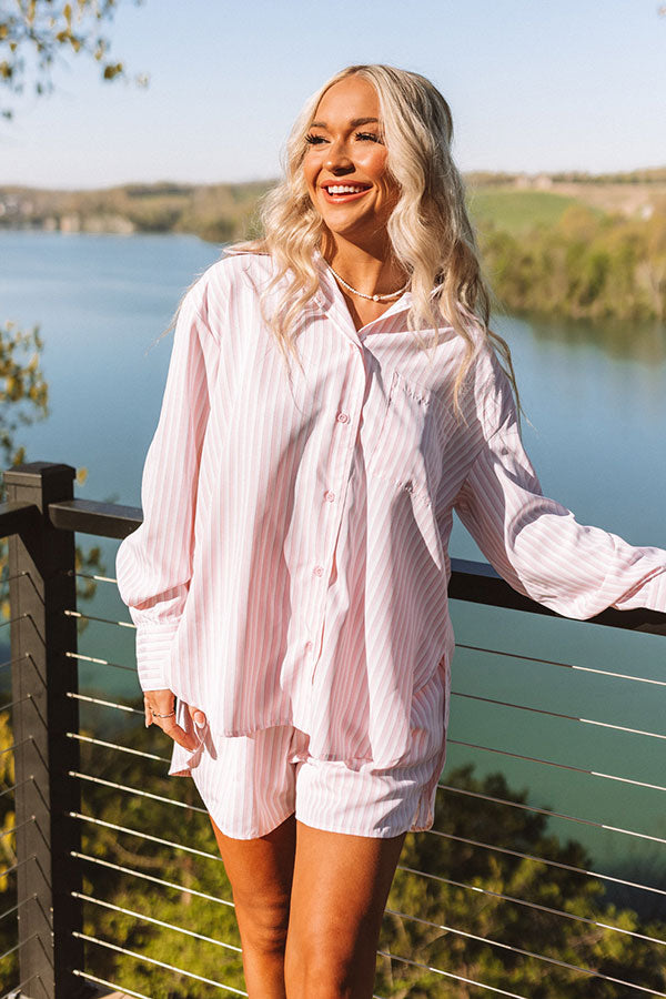 Ready To Unwind Stripe Button Up