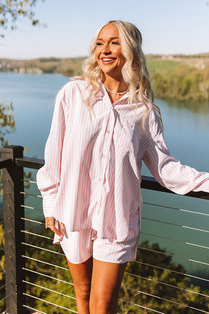 Ready To Unwind Stripe Button Up