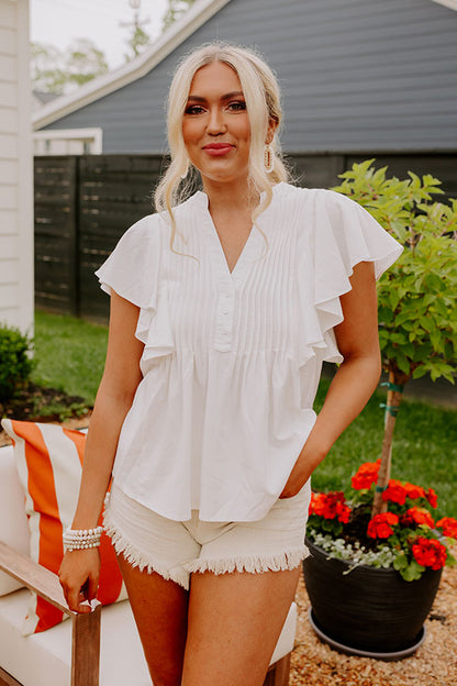 Memorial Moment Top In White