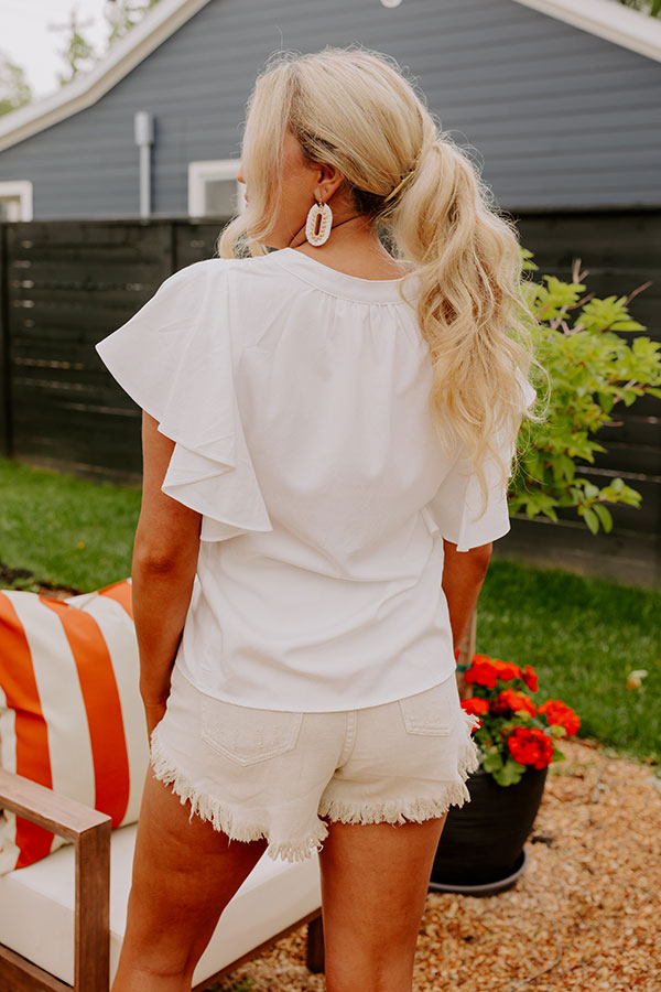 Memorial Moment Top In White