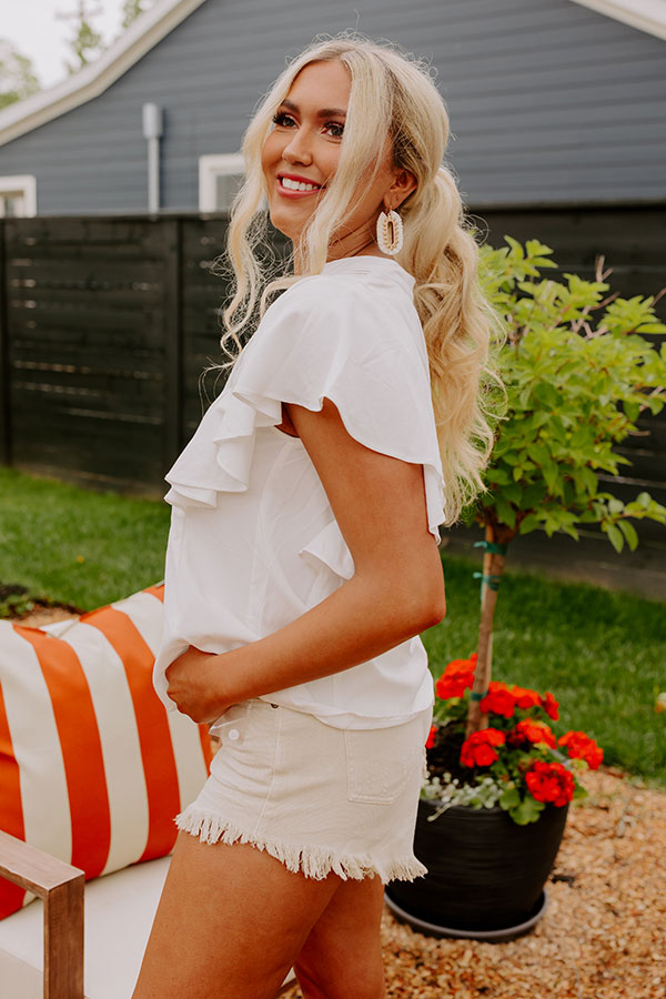 Memorial Moment Top In White