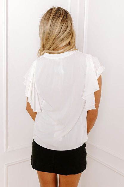 Memorial Moment Top In White