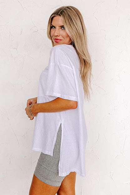 Chic And Sincere Shift Tee In White