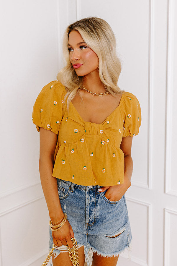 Mango Punch Embroidered Top