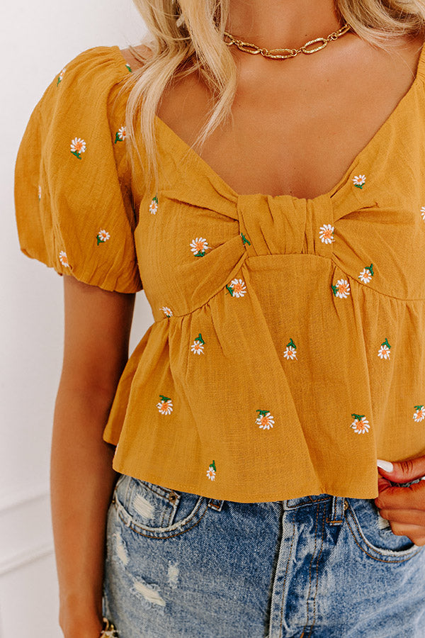 Mango Punch Embroidered Top