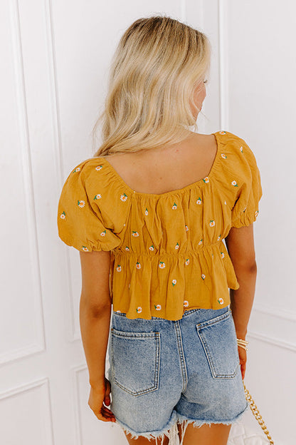 Mango Punch Embroidered Top