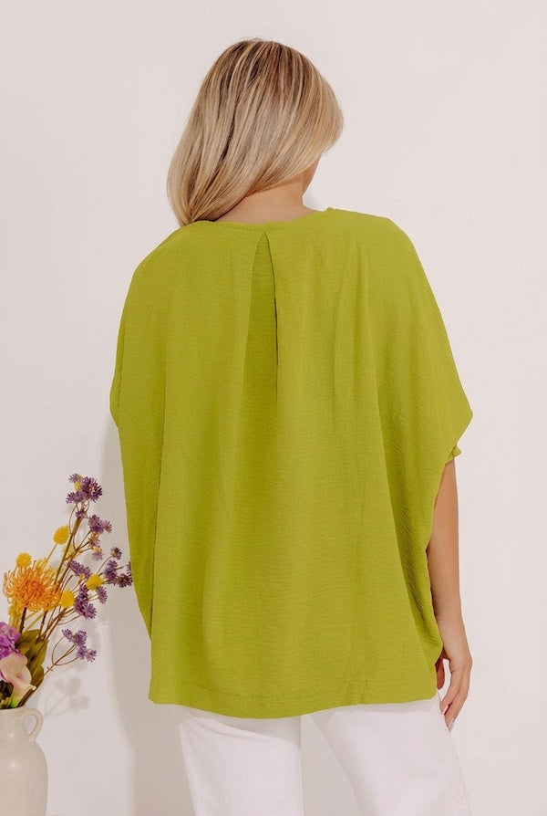 Luxe Lane Shift Top In Lime