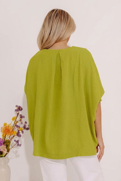 Luxe Lane Shift Top In Lime