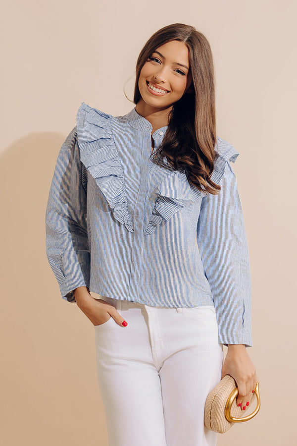 Dreaming Of Stripes Linen Top