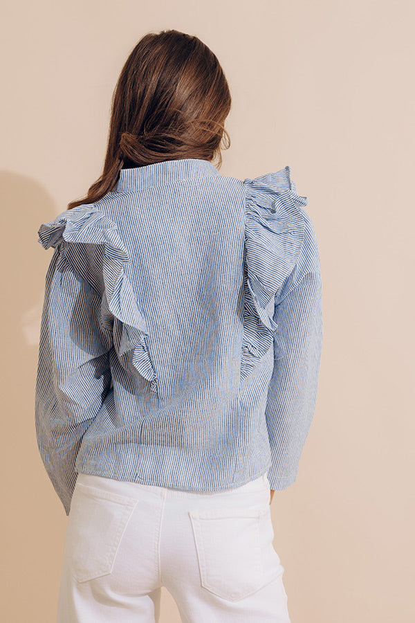 Dreaming Of Stripes Linen Top